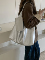 Stylish Soft Leather Shoulder Tote Bag