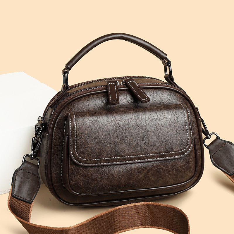Elegant Soft Leather Handbag Crossbody Shoulder Bag