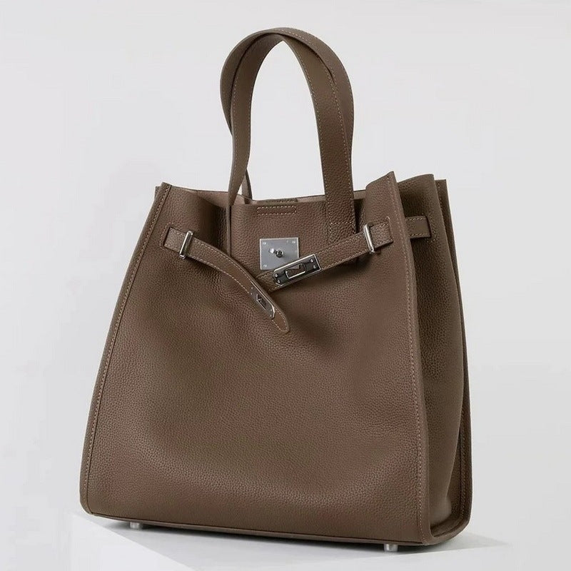 Premium Leather Tote Handbag Shoulder Crossbody