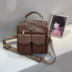 Lambskin Multi-functional Casual Backpack Handbag