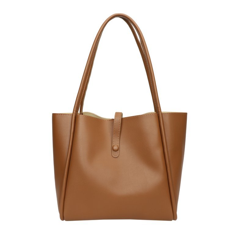 Elegant Faux Leather Large Capacity Tote Bag