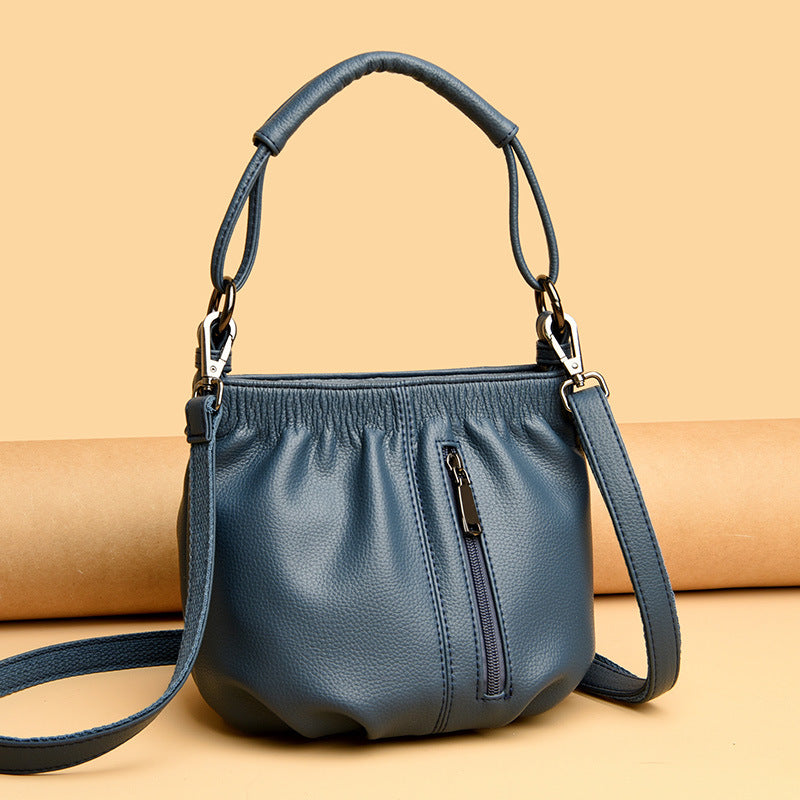 Women's Soft Material Crossbody Bucket Bag