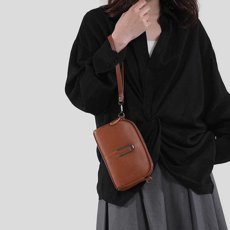 Genuine Leather Crossbody Phone Wallet Bag