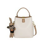 Premium Leather Bucket Crossbody Handbag
