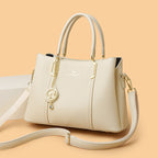 Ladies Soft Leather Tote Crossbody Handbag