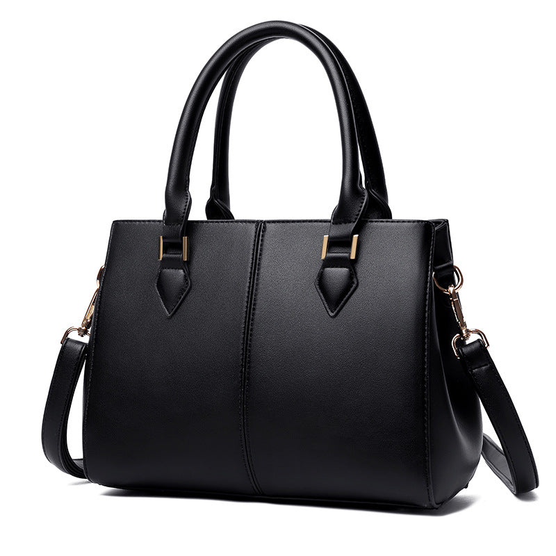 Women's Soft Leather Commuter Shoulder Tote Bag