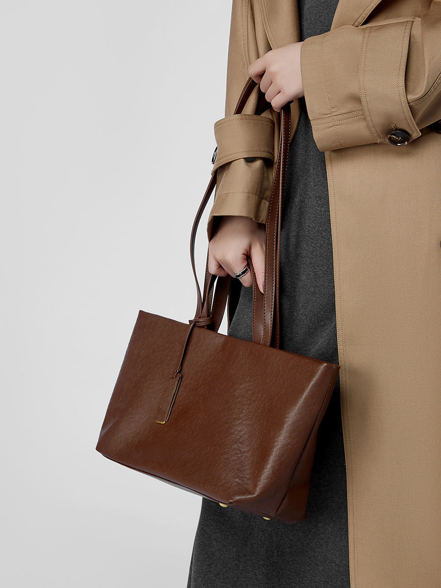 Women's Genuine Leather Shoulder Tote Bag