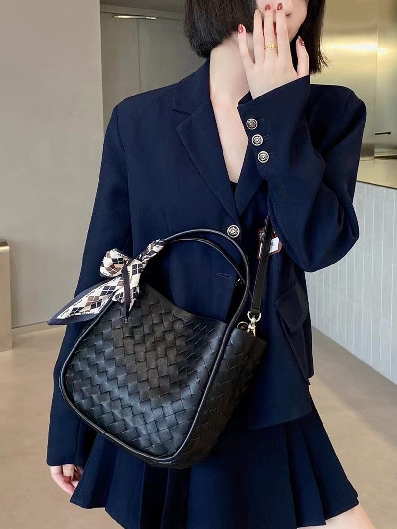 Handwoven Genuine Leather Tote Bag