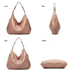 Soft Leather Tote Shoulder Bag Set