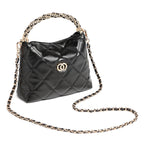 Elegant Quilted Faux Leather Chain Handbag