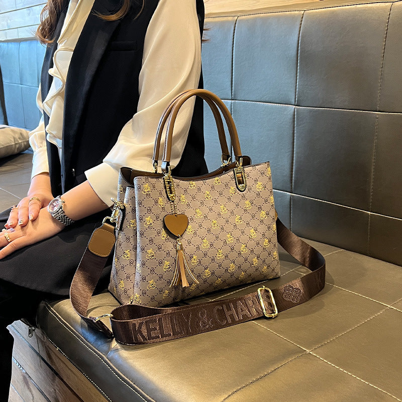 Premium Leather Women's Tote Shoulder Crossbody Handbag