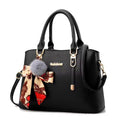 Women's Faux Leather Shoulder Tote Handbag
