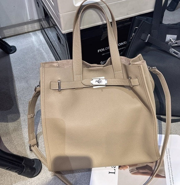 Premium Leather Tote Handbag Shoulder Crossbody