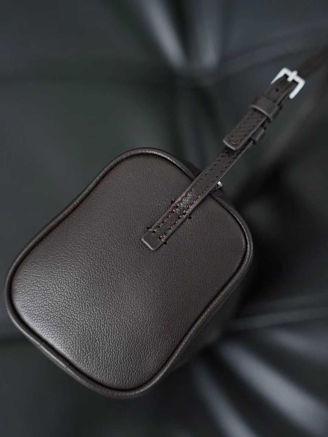 Top Grain Leather Cylindrical Crossbody Shoulder Bag