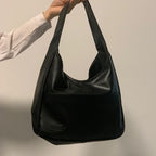 Soft Vegan Leather Large Shoulder Bag