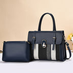 Stylish Leather Tote Bag & Pouch Set