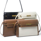 Black Genuine Leather Shoulder Bag Manhattan Style