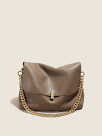 Premium Leather Large Crossbody Tote Bag