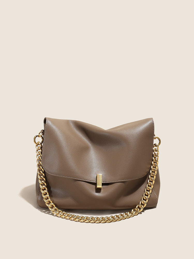 Premium Leather Large Crossbody Tote Bag