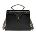 Steampunk Embossed Genuine Leather Handbag
