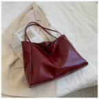 Soft Leather Large Capacity Shoulder Tote Bag