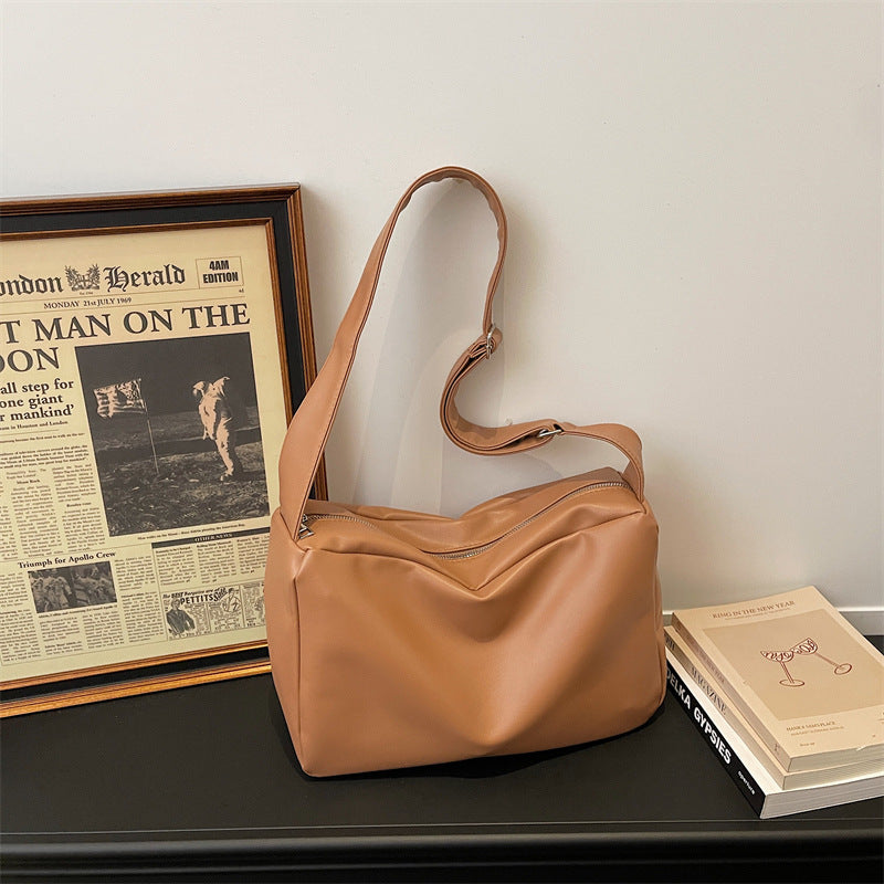 Soft Faux Leather Casual Shoulder Crossbody Bag