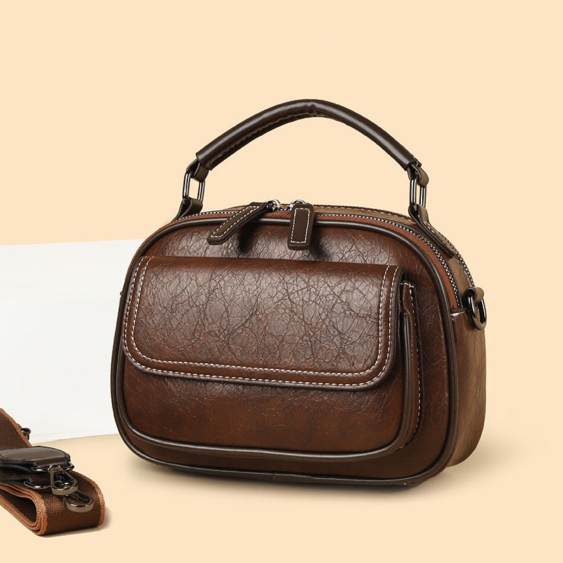 Elegant Soft Leather Handbag Crossbody Shoulder Bag