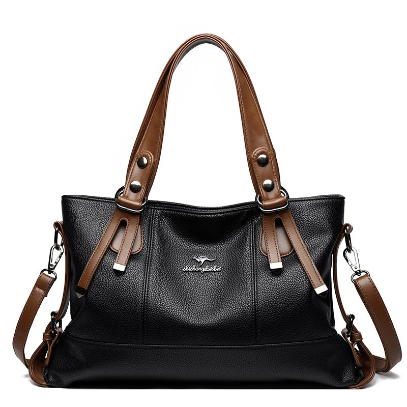 Elegant Soft Leather Large Capacity Shoulder Bag