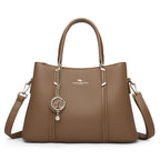Ladies Soft Leather Tote Crossbody Handbag