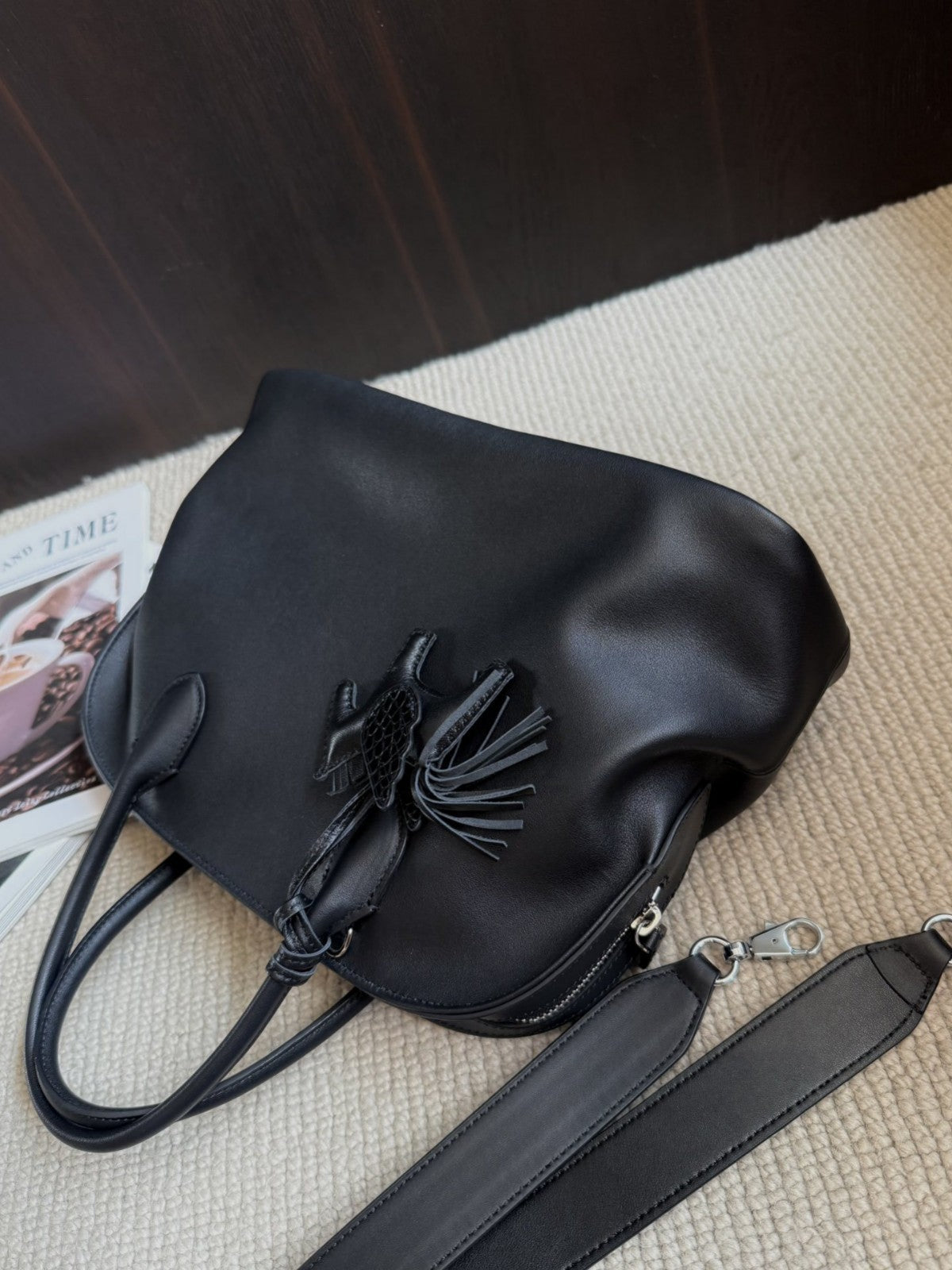 Premium Leather Women's Work Tote Crossbody