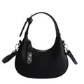 Soft Textured Vegan Leather Crescent Bag