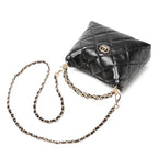 Elegant Quilted Faux Leather Chain Handbag
