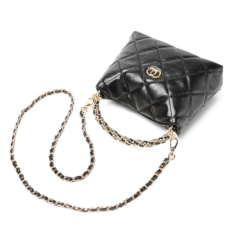Elegant Quilted Faux Leather Chain Handbag