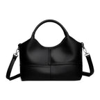 Soft Leather Commuter Tote Crossbody Bag