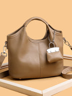 Premium Cowhide Versatile Shoulder Tote Bag