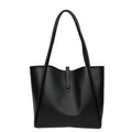 Elegant Faux Leather Large Capacity Tote Bag