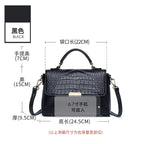 Genuine Leather Croc Embossed Handbag
