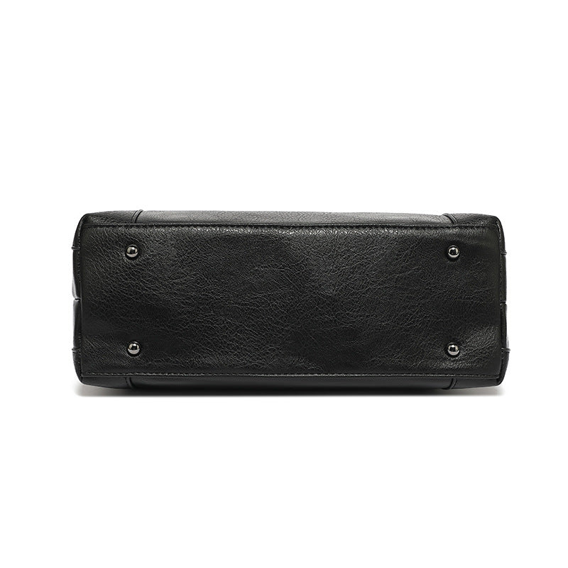Elegant Soft Leather Shoulder Tote Crossbody Bag