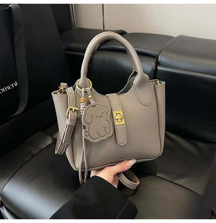 Soft Leather Versatile Shoulder Crossbody Handbag