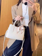 Elegant Women's Leather Tote Shoulder Bag