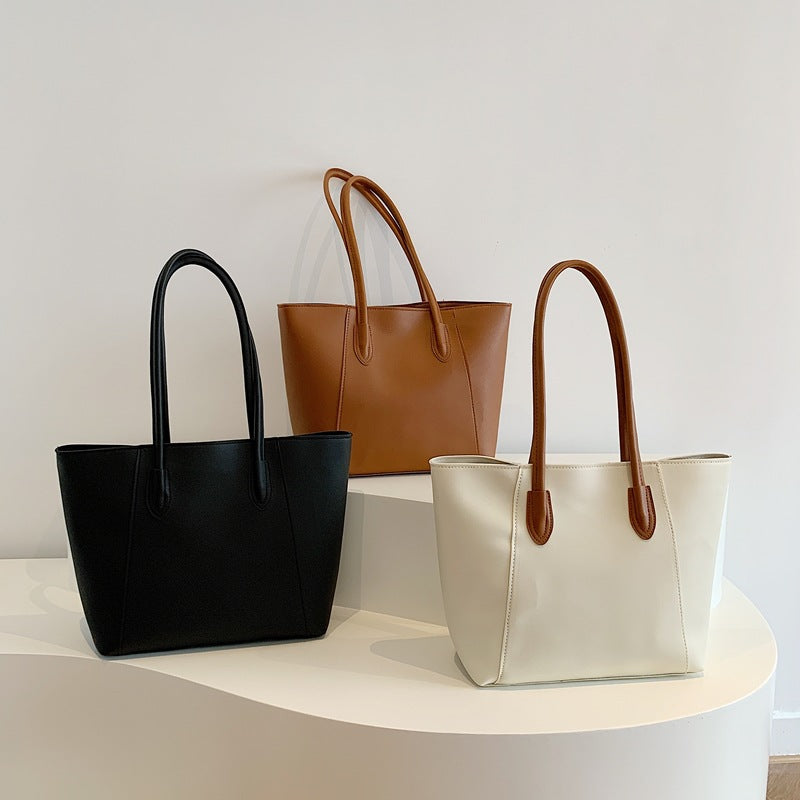 Soft Leather Large Capacity Tote Bag