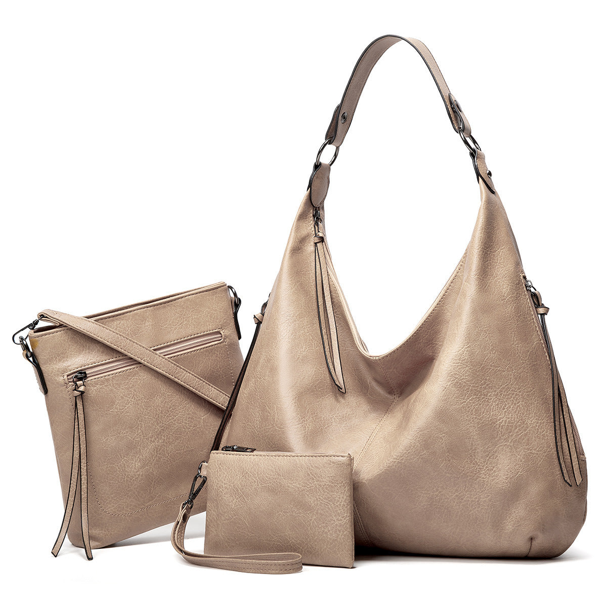 Soft Leather Tote Shoulder Bag Set