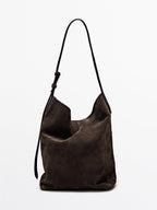 Women's Suede Slouchy Hobo Shoulder Bag