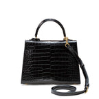 Premium Leather Kelly Style Shoulder Crossbody Handbag