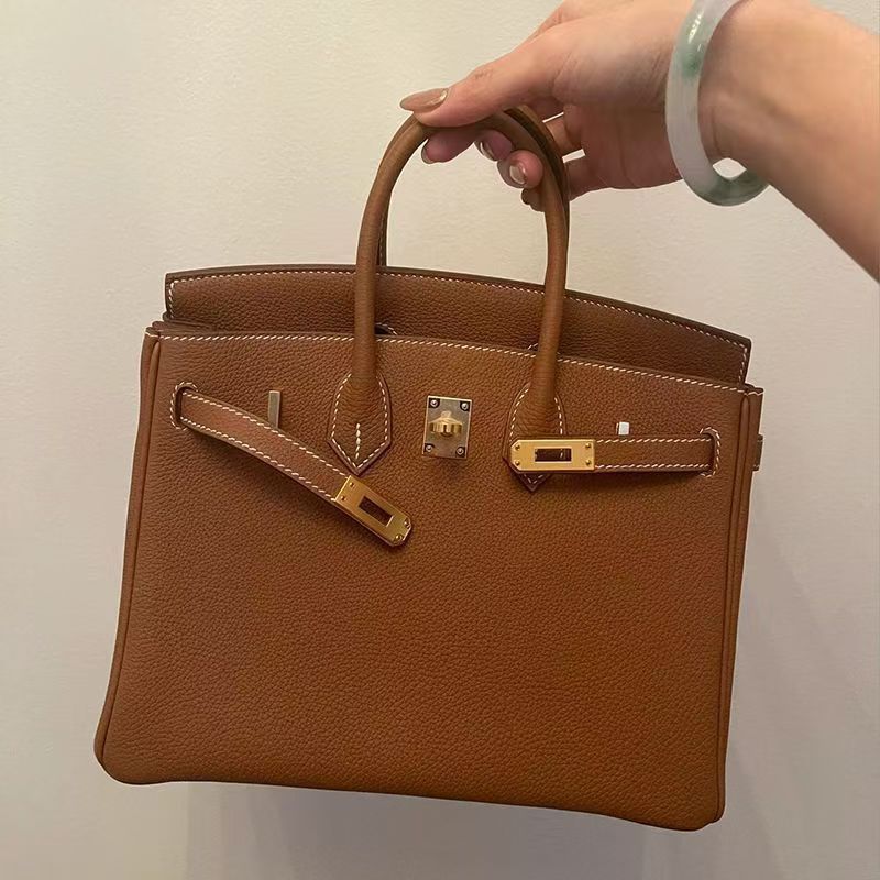 Premium Togo Leather Birkin Style Handbag