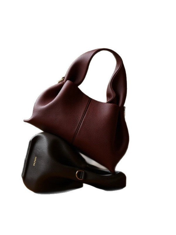 Polene Genuine Leather Cloud Handbag Shoulder Bag
