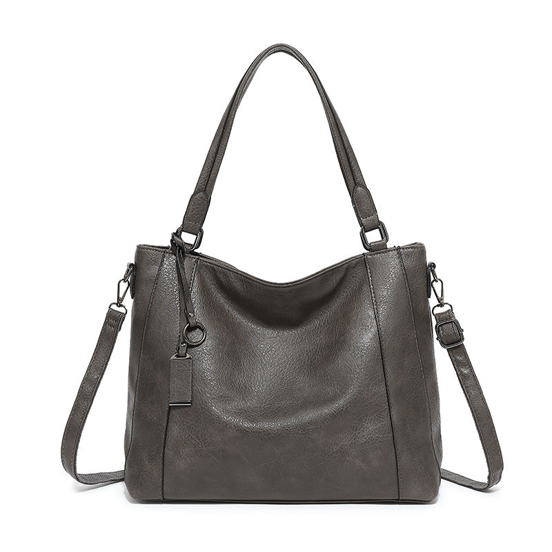 Elegant Soft Leather Shoulder Tote Crossbody Bag