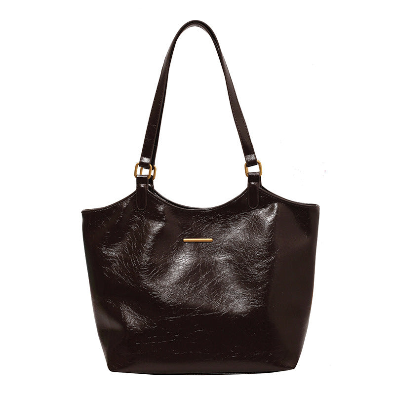 Stylish Soft Leather Large Capacity Tote Bag