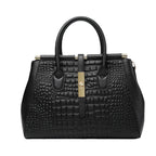 Luxury Leather Crocodile Embossed Women's Tote Handbag
