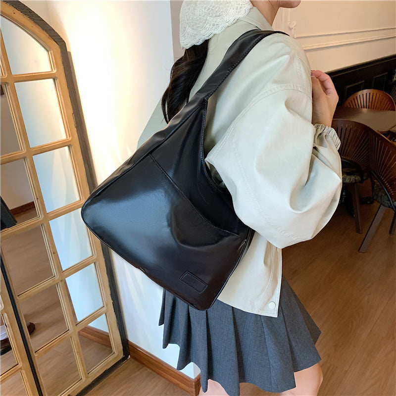 Soft Faux Leather Large Capacity Shoulder Bag